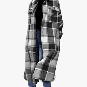 Women’s Long Plaid Shacket